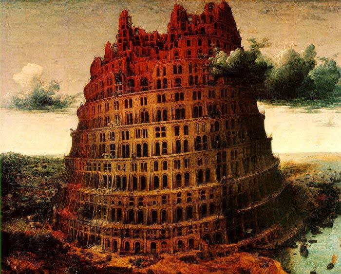 BRUEGEL, Pieter the Elder The Little Tower of Babel Norge oil painting art